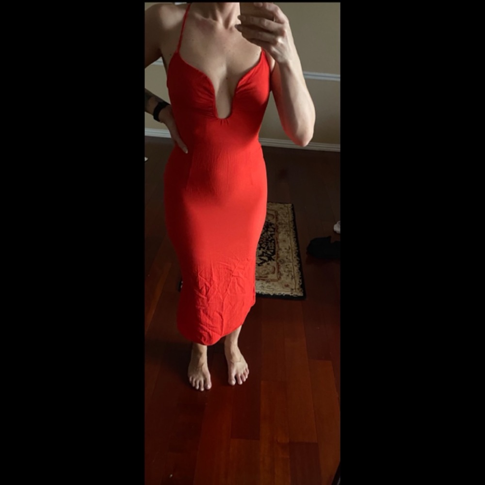 Stunning Red Midi Dress